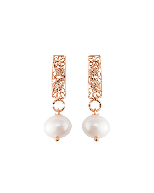 Aretes Filigrana y perla, Marian