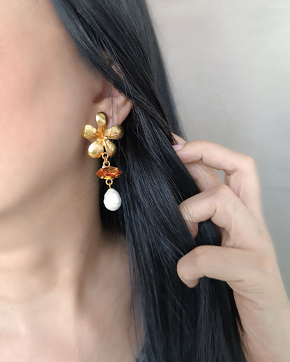 Aretes Analie Naranja