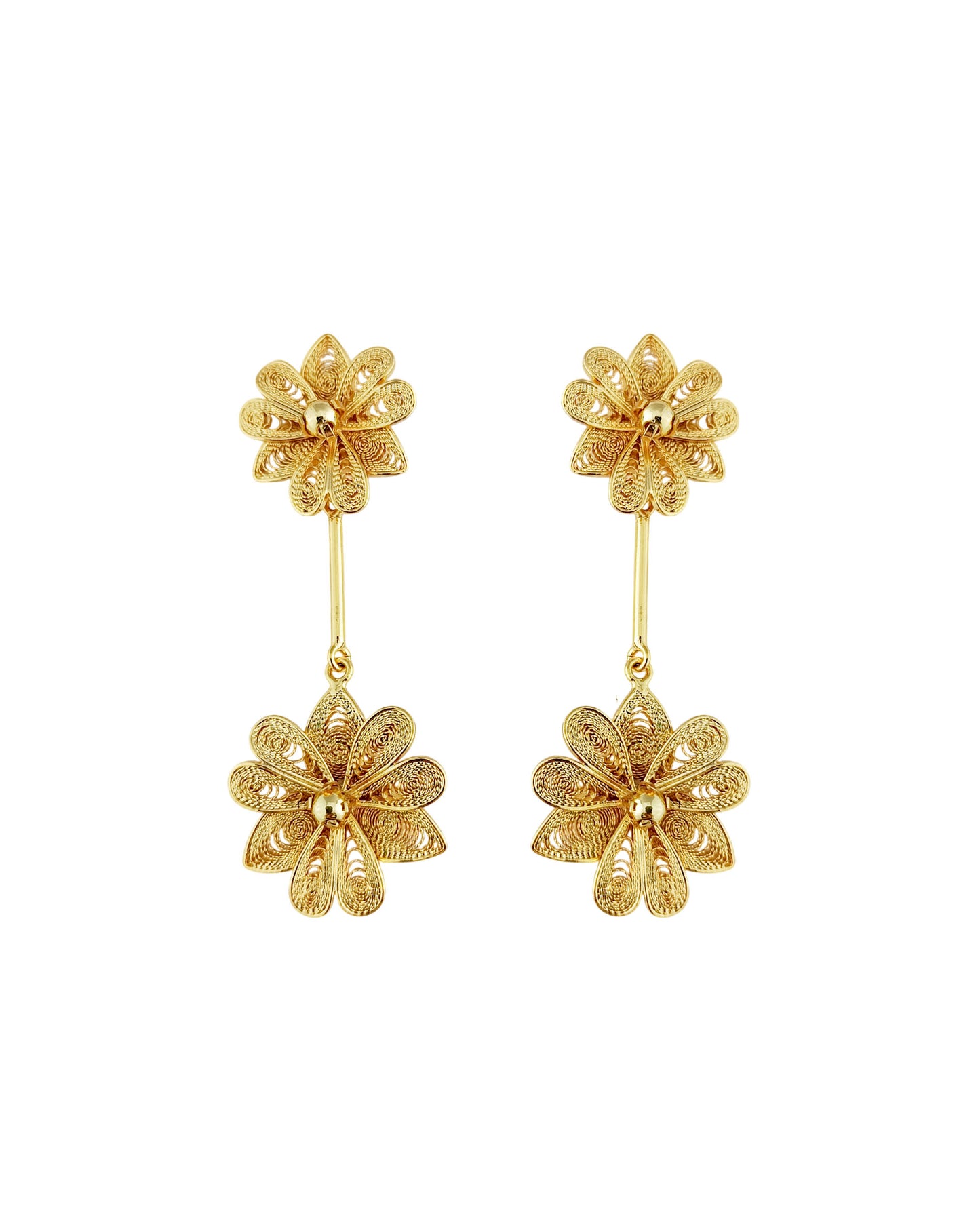 Aretes doble flor, Kany
