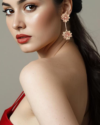 Aretes doble flor, Kany