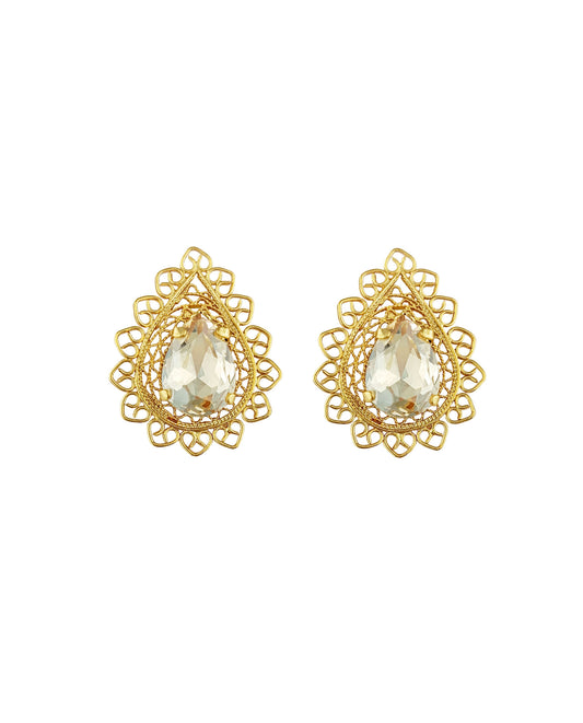 Aretes Topos filigrana Gotas Dorado claro