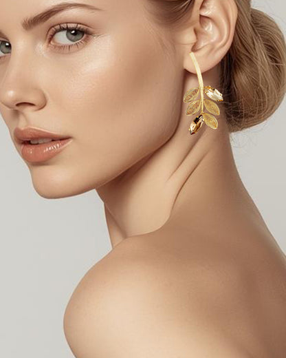 Aretes en filigrana con cristales, Candelaria