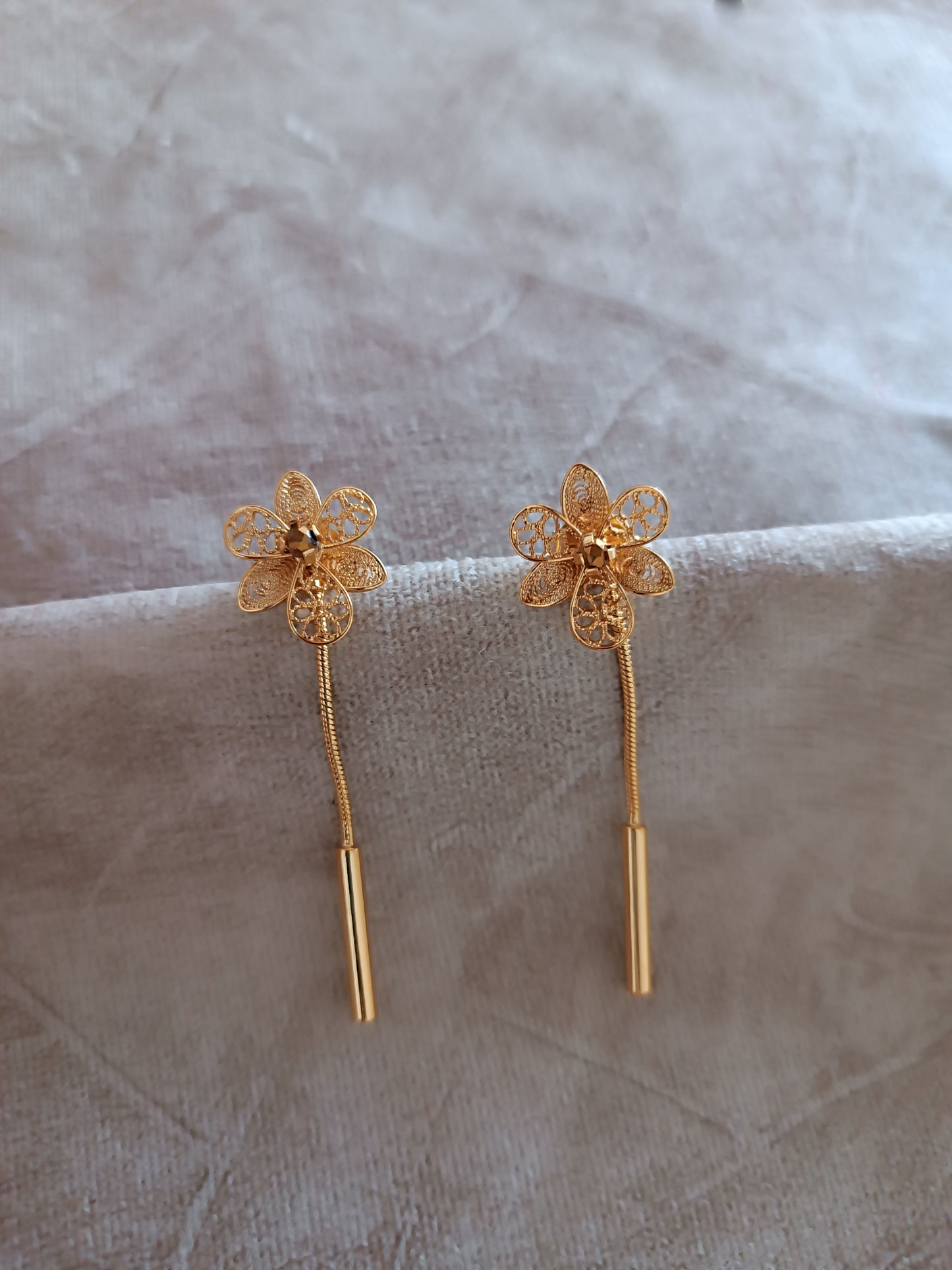 Aretes filigrana doble función Esther