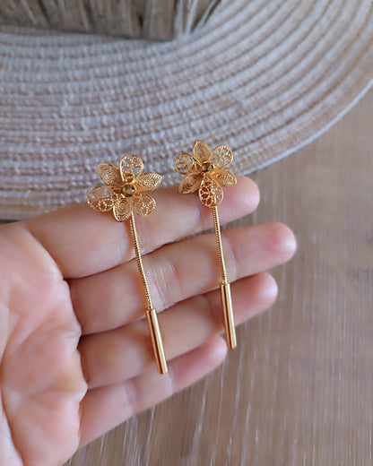 Aretes filigrana doble función Esther