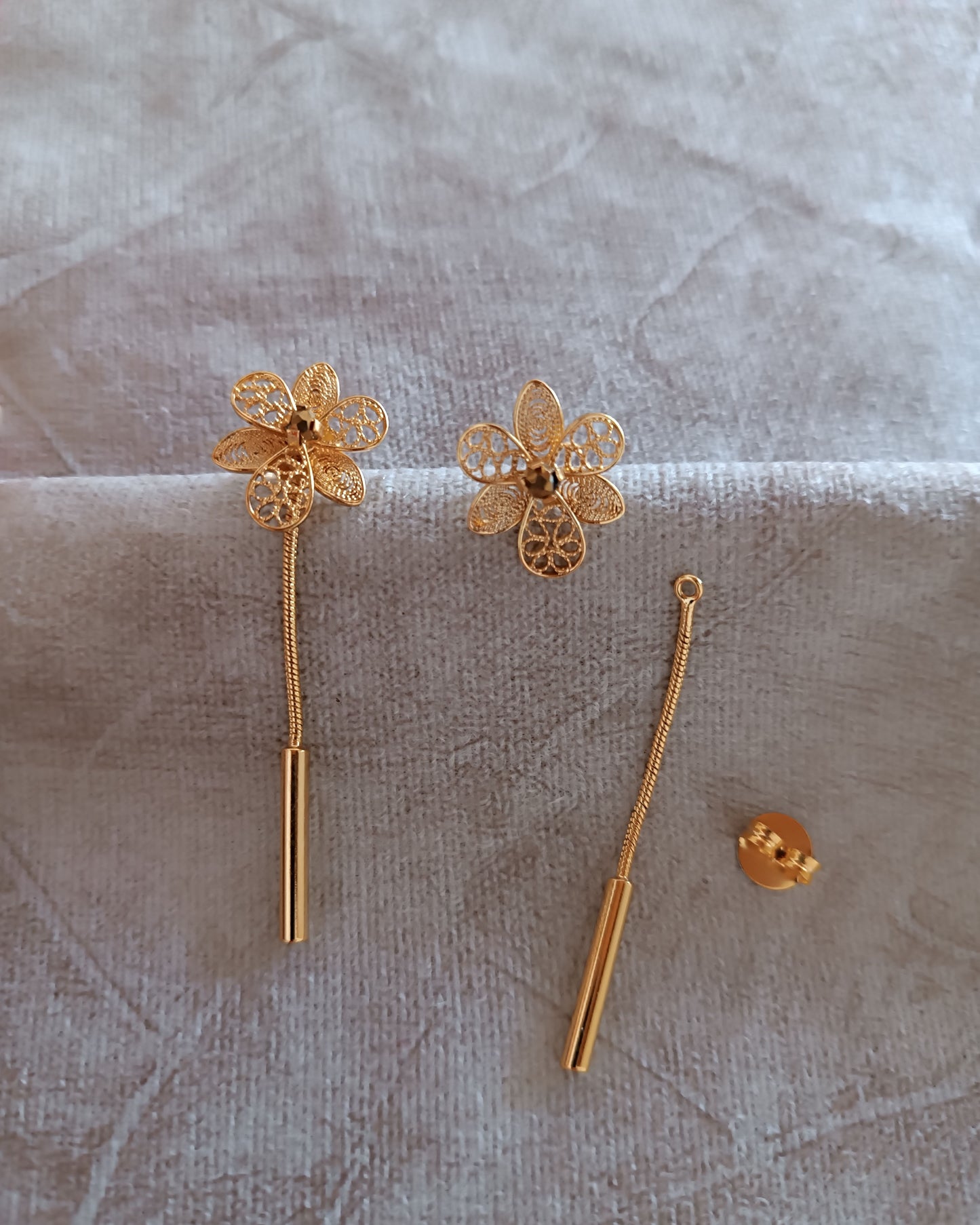 Aretes filigrana doble función Esther