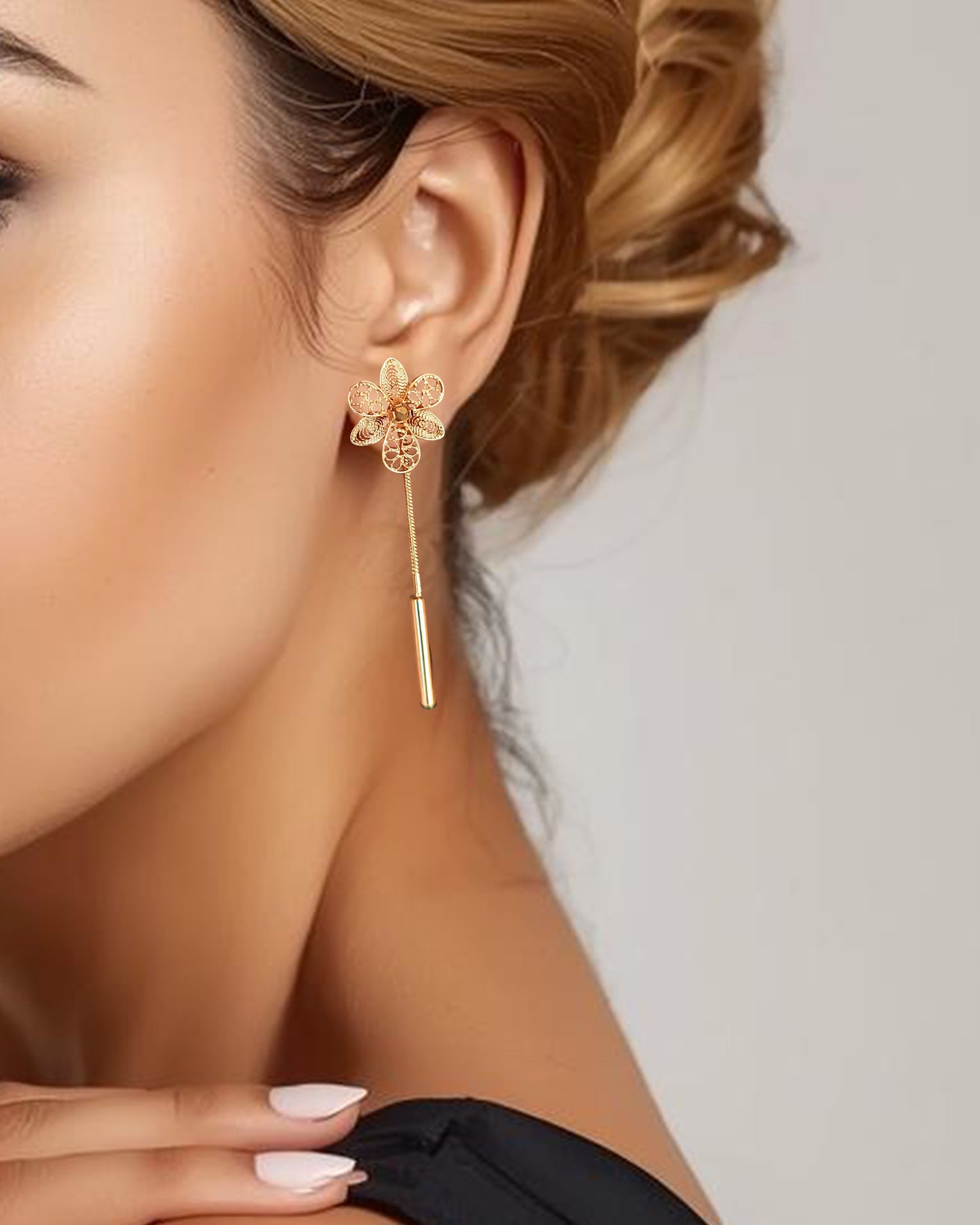 Aretes filigrana doble función Esther